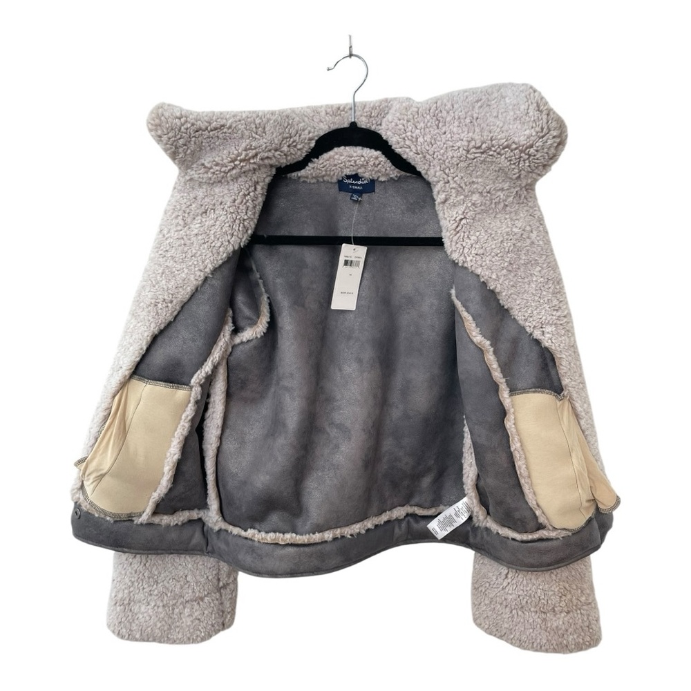 Splendid Women's Oatmeal Sherpa Bomber Jacket RW8J110 Size XS MSRP$238 NWT - Picture 6 of 7
